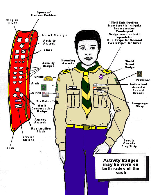 Wolf Cub Uniform with badges for the 91st Toronto Cub Pack
